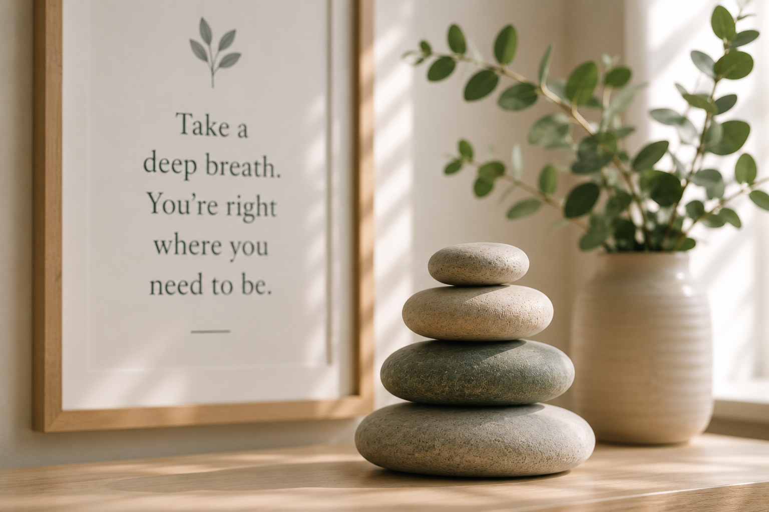 Warm, welcoming therapy office